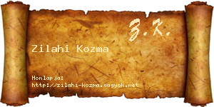 Zilahi Kozma névjegykártya